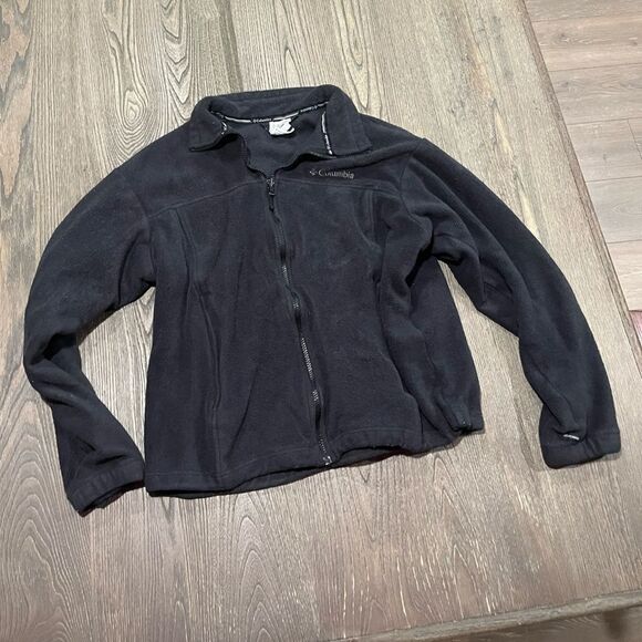 Columbia Other - Columbia Fleece Jacket Full Zip Long Sleeve Collared Lightweight Black Large